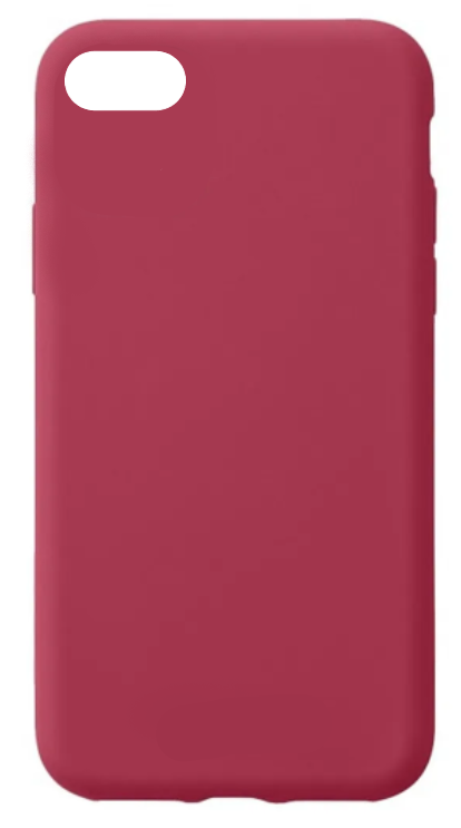 Чехол - накладка для iPhone 7/8/SE (2020), Silicon Case, без лого, винный