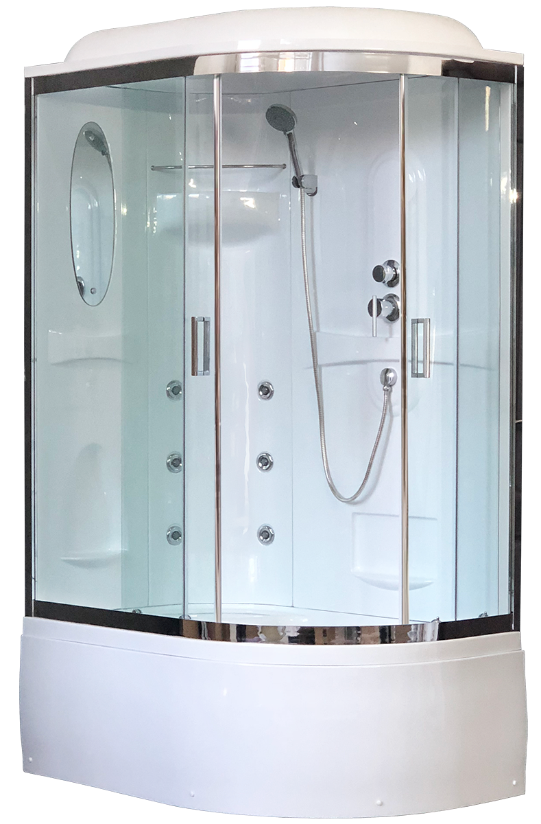 Душевая кабина Royal Bath RB 8120BK2-T-CH (прозрачное) левая