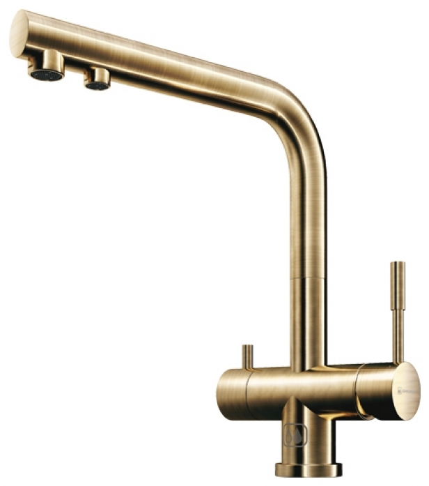 Смеситель для мойки Omoikiri Nagano-PVD-G ONA-PVD-LG-35 4994178