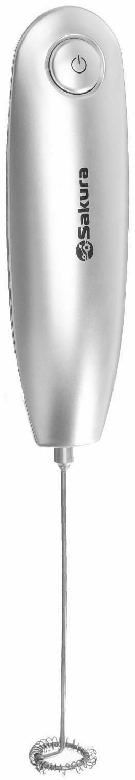 фото Капучинатор-миксер Sakura SA-6325, питание от 2хАА, серый