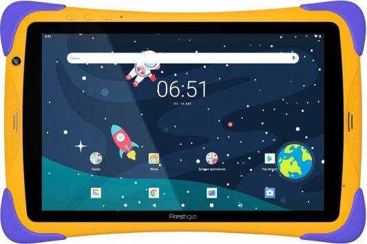 Планшет Prestigio SmartKids Up (2021) RU, 1 ГБ/16 ГБ, Wi-Fi, оранжевый/фиолетовый