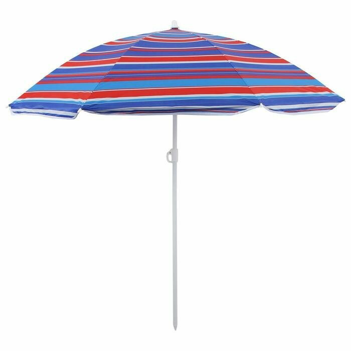 Зонт пляжный "Модерн" с серебряным покрытием, d=160 cм, h=170 см, микс./В упаковке шт: 1 - фотография № 5