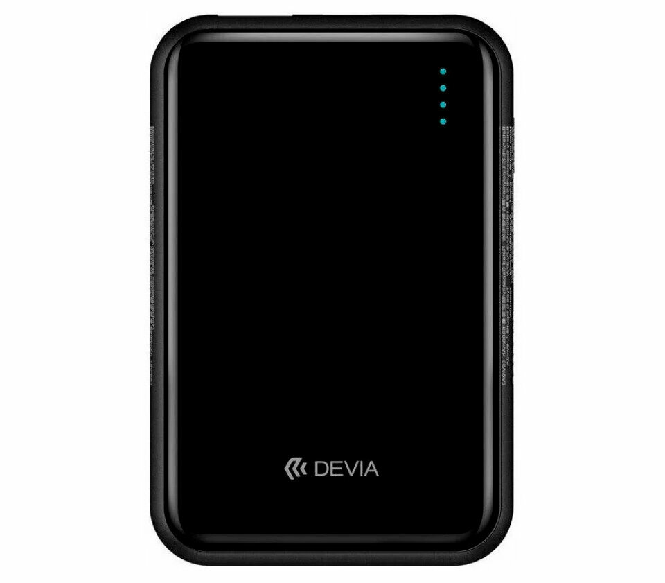Внешний аккумулятор Devia Kintone mini wireless power bank, 10000 мАч, черный