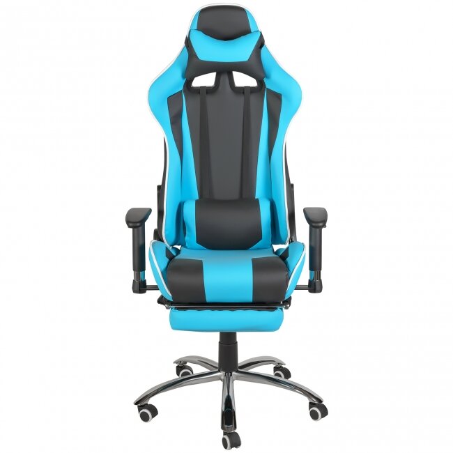 Кресло игровое RT-6005/MF-6005 Меб-фф 406080, MF-6005 black blue (DK) - фото №2