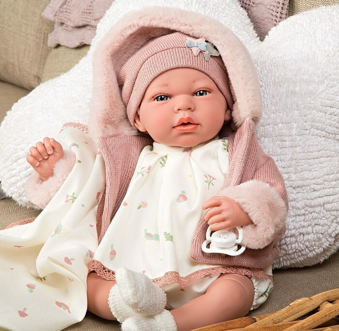 Кукла Arias ELEGANCE ANDIE мягкая, 40 см, с соской и одеялом, коробка