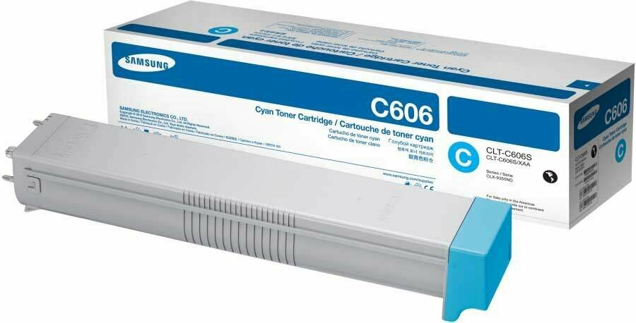 Картридж для печати Samsung Картридж Samsung CLT-C606S SS534A вид печати лазерный, цвет Голубой, емкость