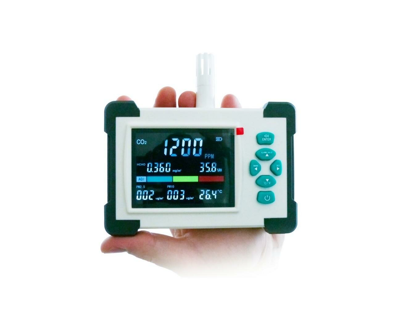 Автономный профессиональный многофункциональный анализатор качества воздуха HTi-HZ (700) (O43089MN) 8 в 1 детектор умный датчик