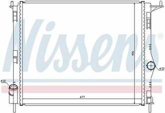 Радиатор Renault Logan I/Sandero/Stepway I 04> Lada Largus 12> NISSENS 637609