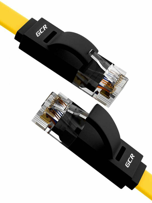   GCR Prof UTP cat.6 RJ45 50cm Yellow-Black GCR-52091