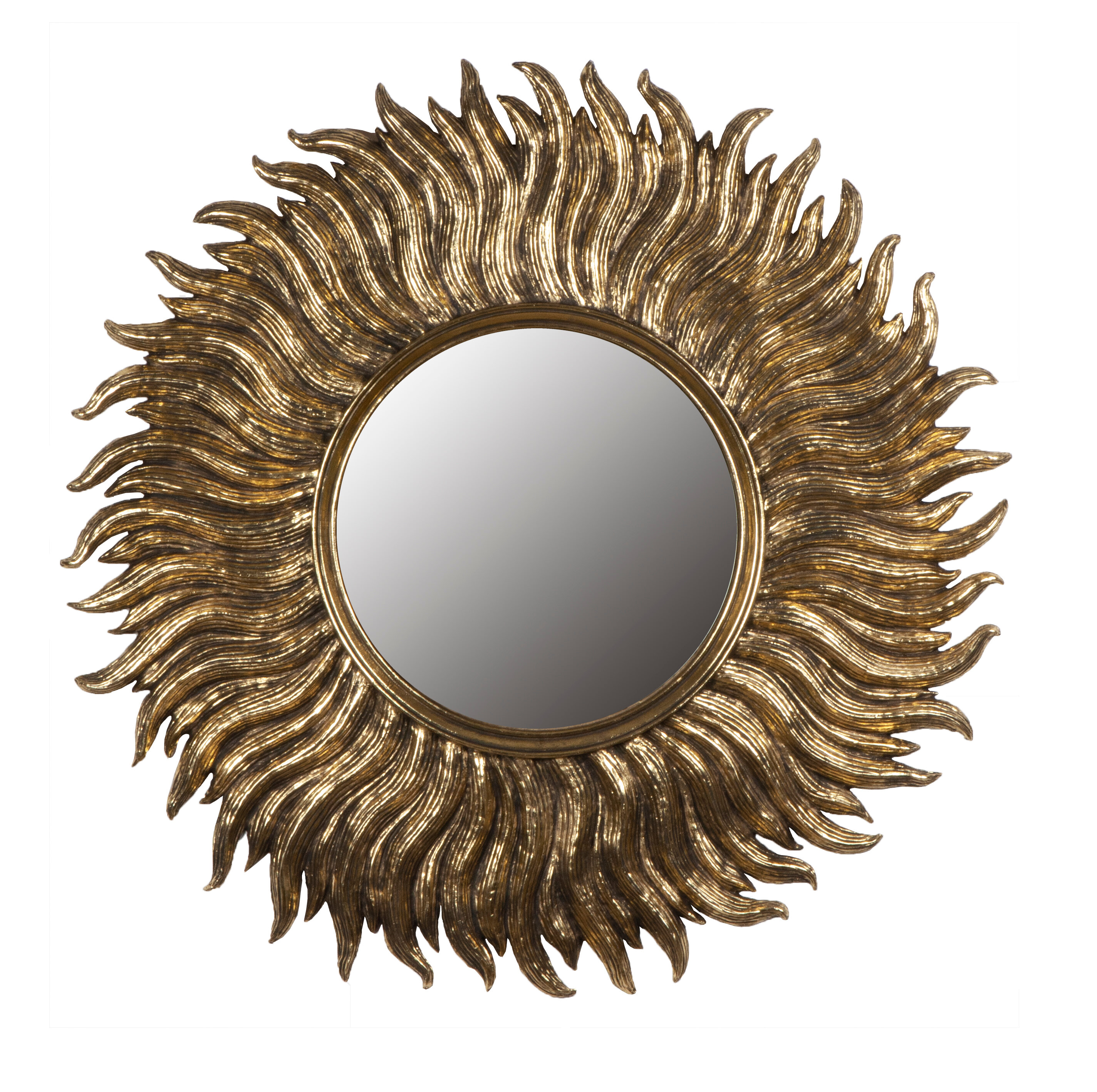 Настенное зеркало BOGACHO Солнце бронзового цвета - фотография № 6