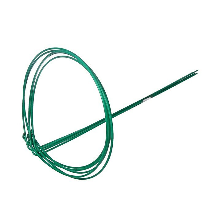 Кустодержатель для цветов, d = 30 см, h = 70 см, ножка d = 0.3 см, металл, зелёный (5 шт) - фотография № 3