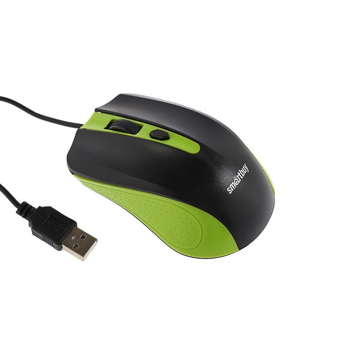 Мышь Smartbuy ONE 352 проводная оптическая 1600 dpi USB зелёно-чёрная