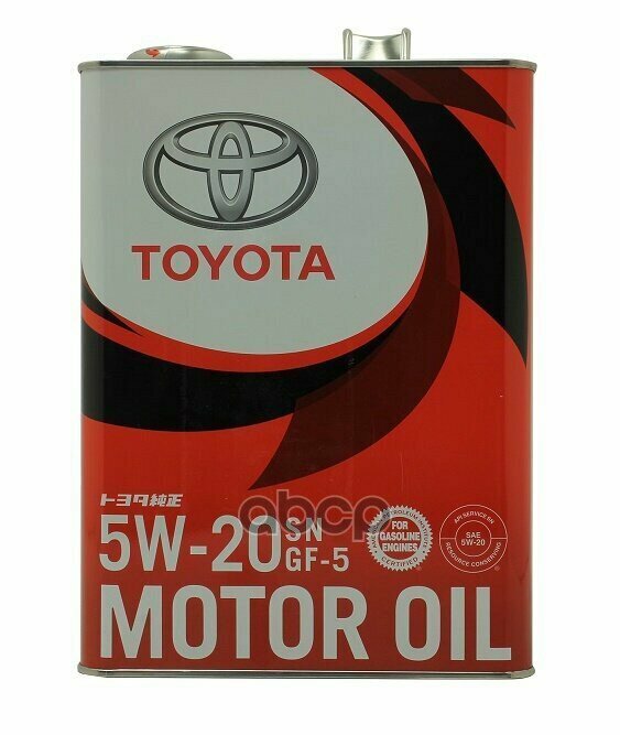 TOYOTA Масло Toyota Motor Oil Sn 5w-20 (4л)