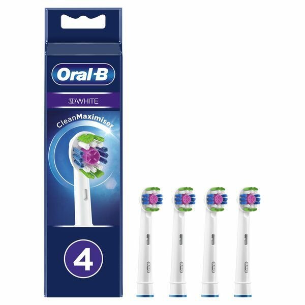 Насадки сменные Oral-B/Орал-Би для электрических зубных щеток 3D White CleanMaximiser EB18рRB 4 шт.