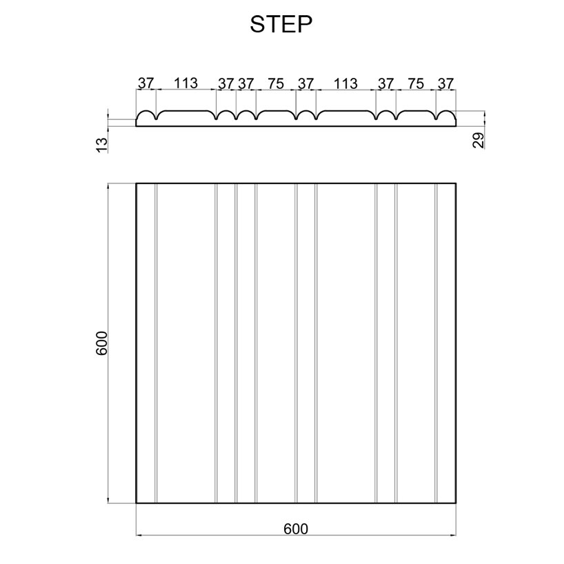 3D стеновая панель из гипса STEP артикул M-0080 от Artpole - фотография № 2