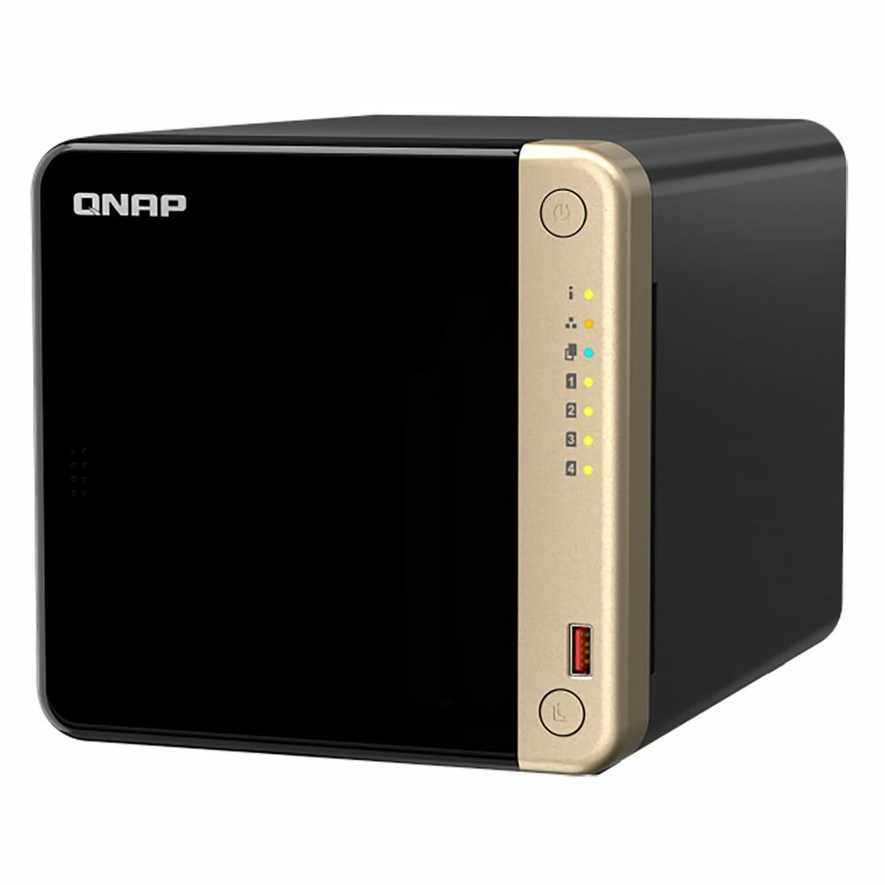 Сетевое хранилище NAS Qnap TS-464-8G черный - фото №4