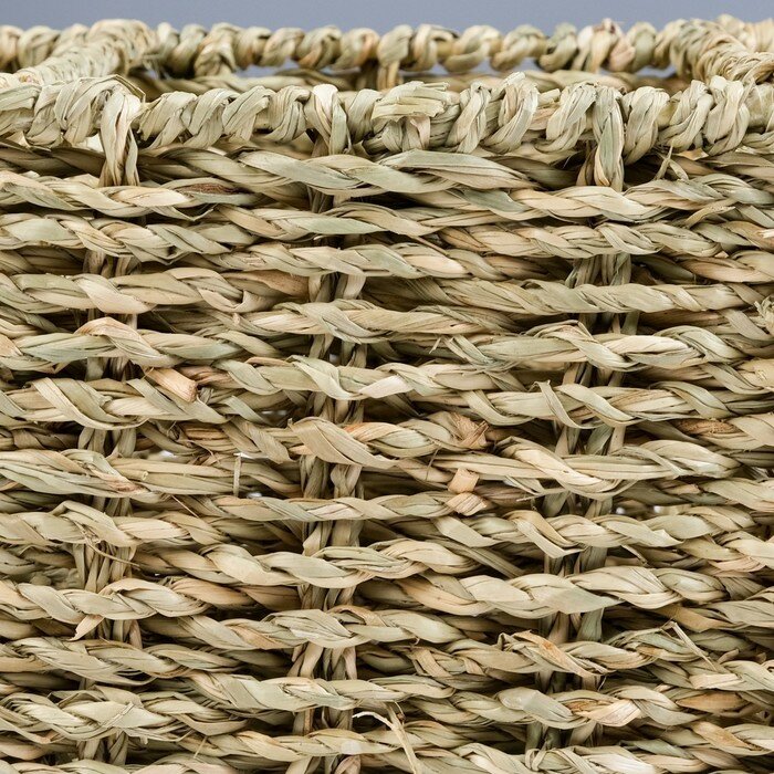 Корзина плетеная, 3 секции, 30х15х12 см, водоросли - фотография № 4