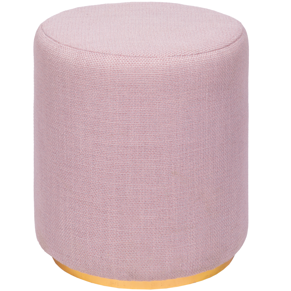 Мягкий круглый пуф банкетка BOGACHO ENZO из велюра розового цвета ручная работа - фотография № 1
