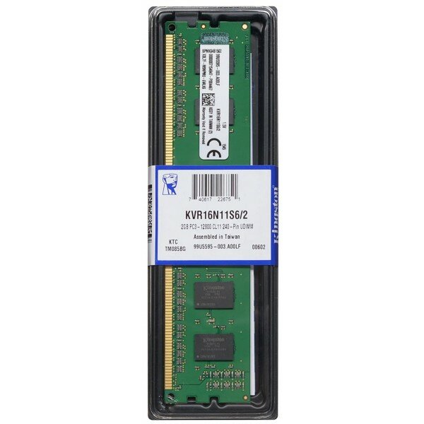 Kingston DDR3 DIMM 2GB (PC3-12800) 1600MHz KVR16N11S6/2