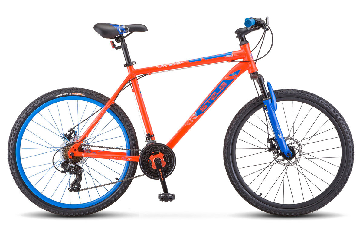 Горный (MTB) велосипед STELS Navigator 500 MD 26 V020 (2018) рама 16" Красный/синий