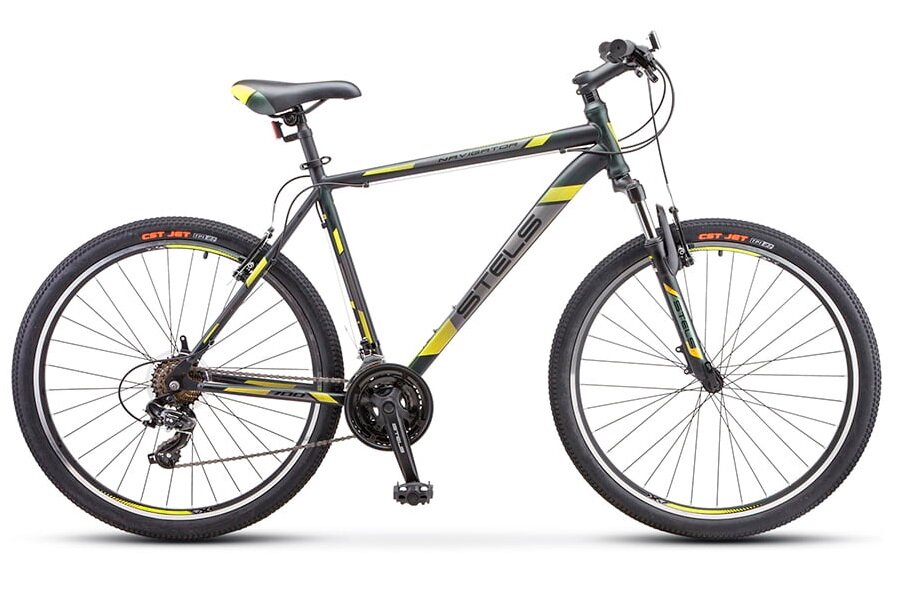 Велосипед Stels Navigator 700 V 27.5 F020 (2021) 21 серый/желтый (требует финальной сборки)
