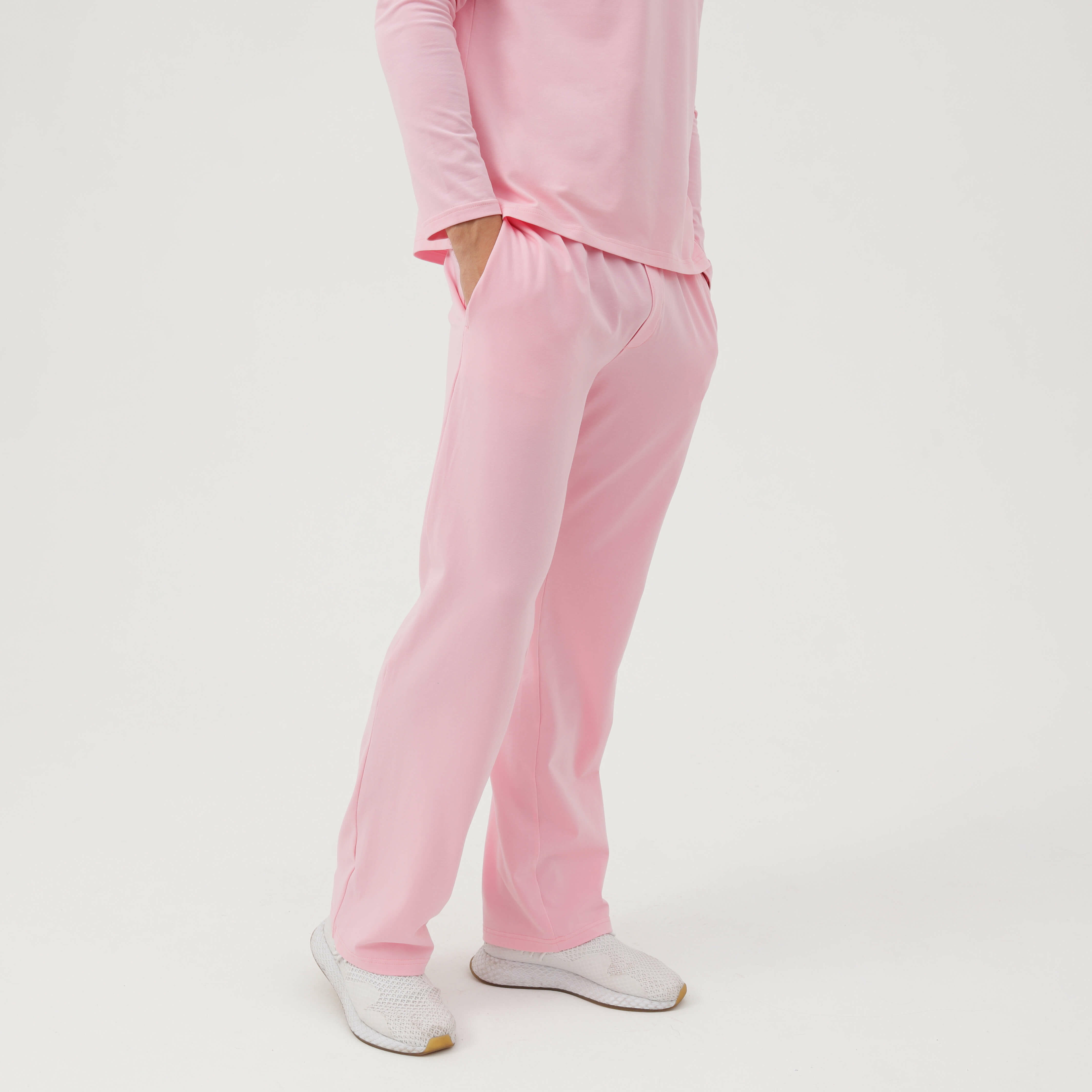 Розовая мужская пижама со штанами «Альба и Гриша» на размер XS (42) - фотография № 3