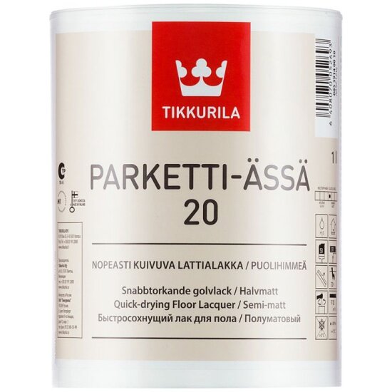 Паркетный лак TIKKURILA Parketti-Assa 20 полуматовый 5 л.