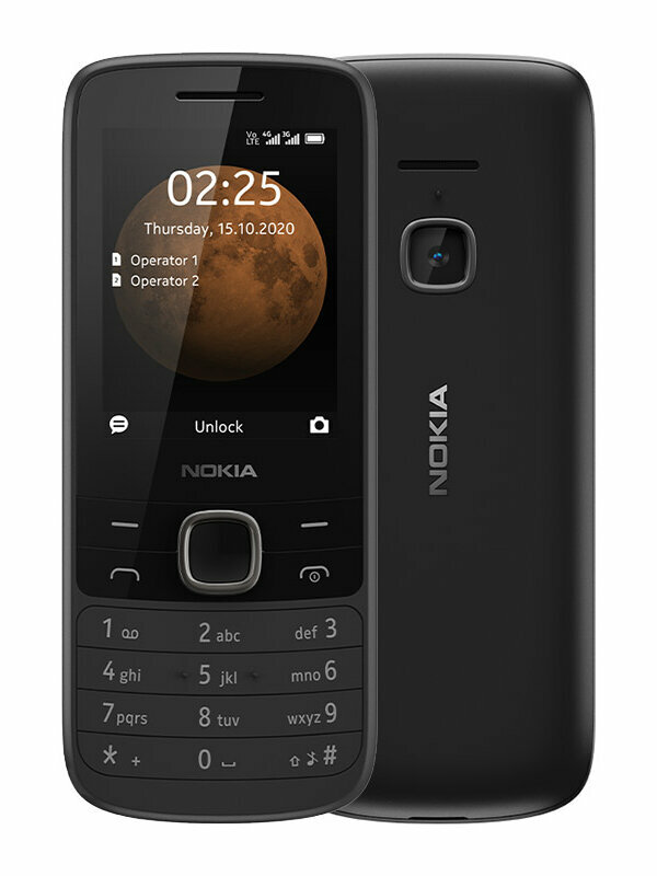 Телефон Nokia 225 4G Dual Sim, Dual nano SIM, черный