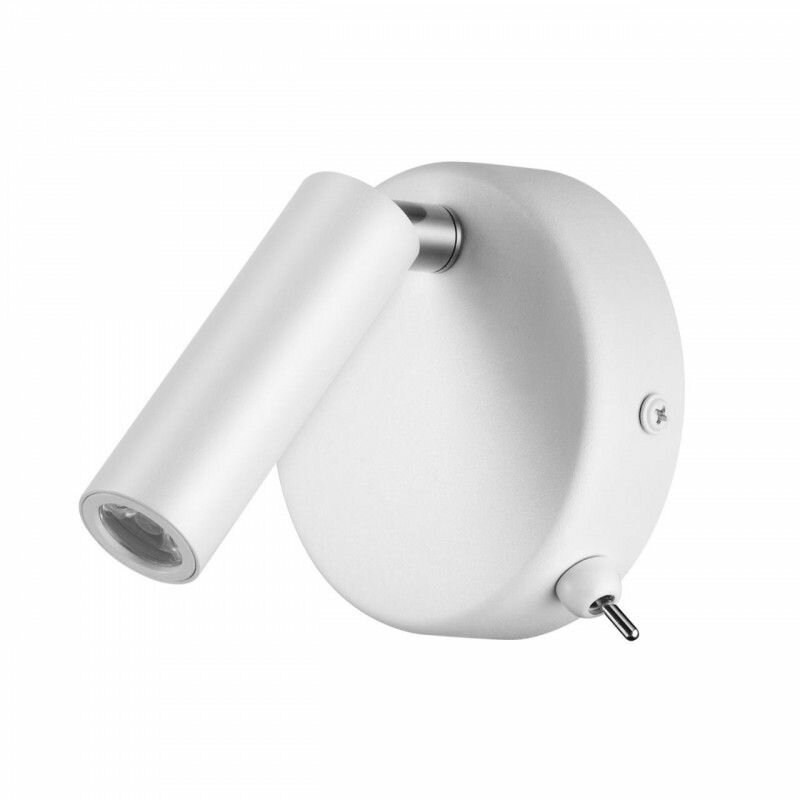 фото LUMION 5221/3WL LEDIO LN22 049 белый Бра с выкл. LED 3W 3000K 330Лм 220V CHASE