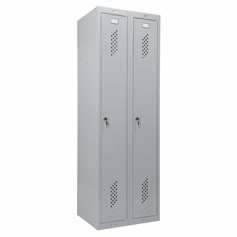 Шкаф металлический для одежды BRABIX "LK 21-60", усиленный, 2 секции, 1830х600х500 мм, 32 кг, 291126, S230BR402502 - фотография № 2