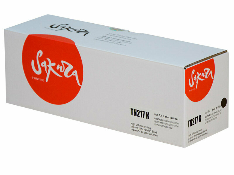 Картридж Sakura SATN217BK / TN217BK Black для Brother DCP-L3550CDW/DCP-L3550/HL-L3230CDW/HL-L3230/MFC-L3770CDW/MFC-L3770
