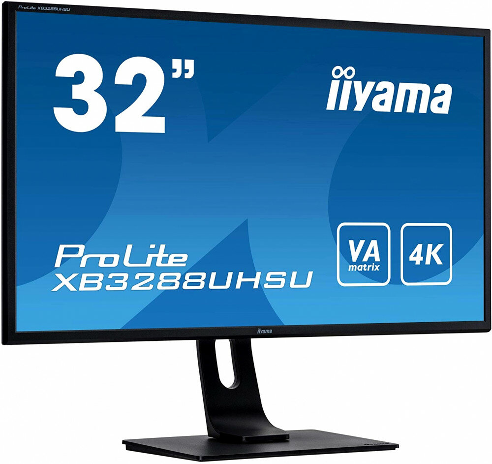 Монитор Iiyama 31.5"(3840x2160) Iiyama ProLite XB3288UHSU-B1 /матрица VA Матовая /Встроенные колонки Регулировка высоты