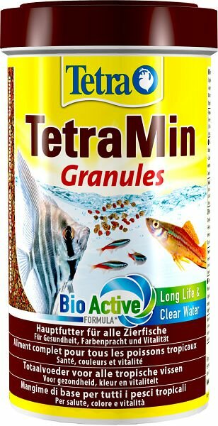 Tetra TetraMin Granules основной корм для всех видов аквариумных рыб, гранулы 500 мл