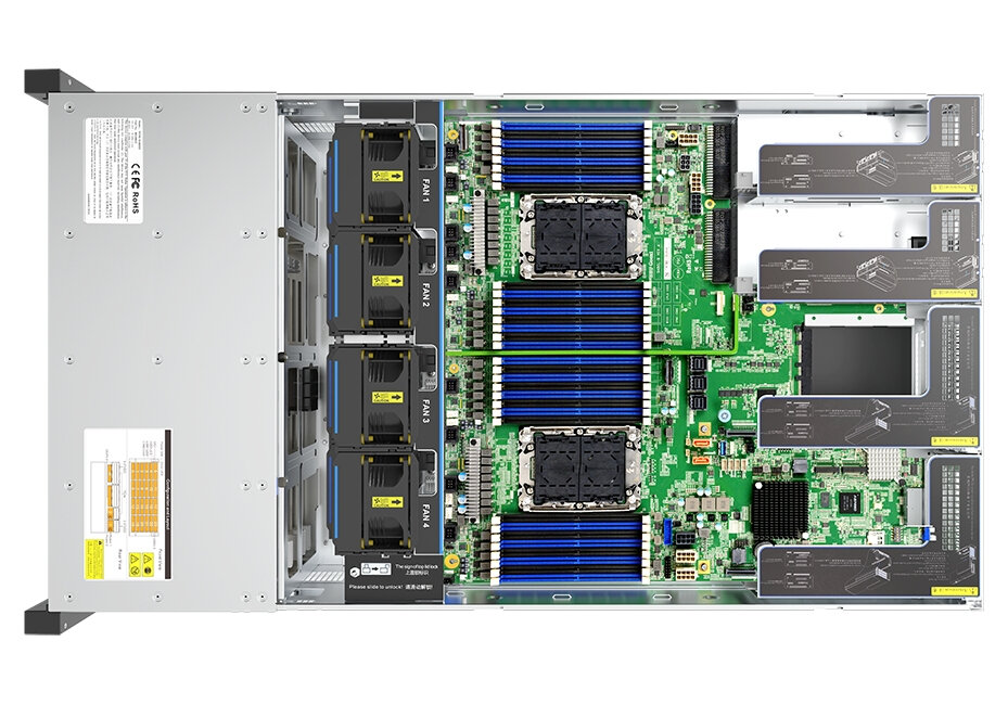 Серверная платформа Gooxi SL401-D24RE-G3 0210040078/4U/2x4189/ 32xDDR4-3200 RDIMM/LRDIMM/ 24x35"M2