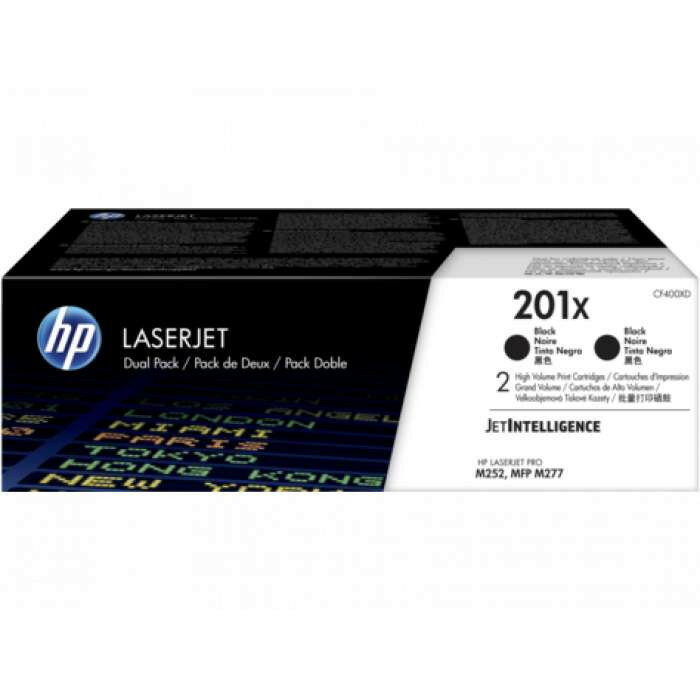 Картридж Cartridge HP 201X для CLJ M252/M274/M277, двойная упаковка, черный (2*2 800 стр.)