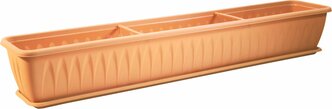 Ящик балконный IDEA Алиция 100 см полипропилен коричневый