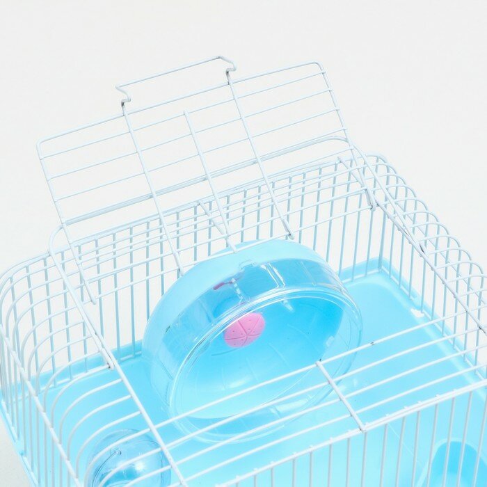 Пижон Клетка для грызунов "Пижон", 23 х 17 х 17 см, голубая - фотография № 4