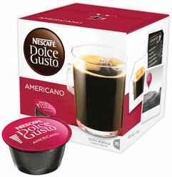 Кофе в капсулах NESCAFE «Americano» для кофемашин Dolce Gusto, 16 порций 1 шт.