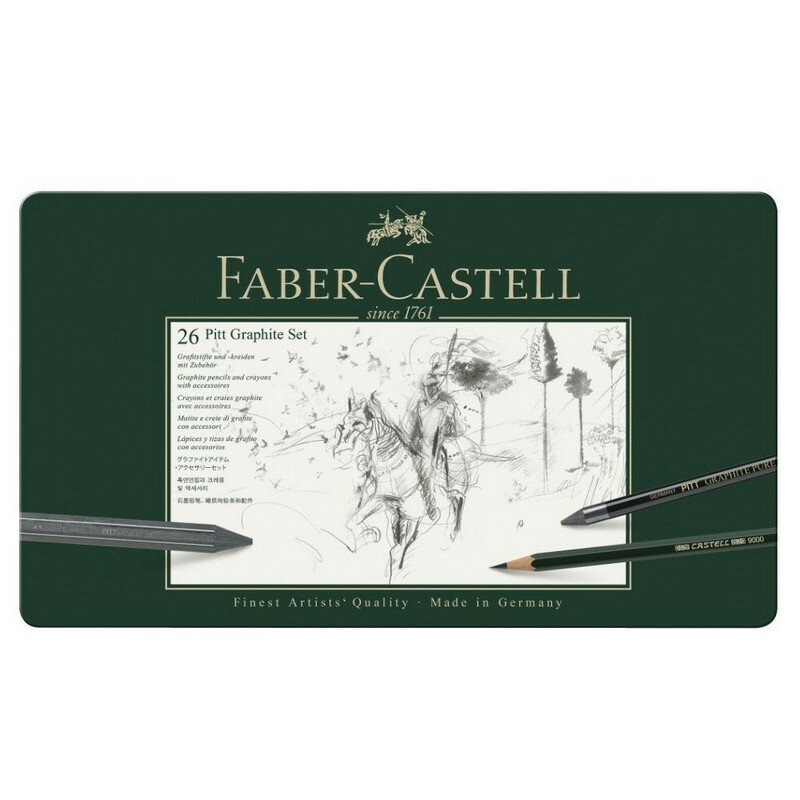 Набор карандашей чернографитных Faber-Castell Pitt Graphite 26 предметов