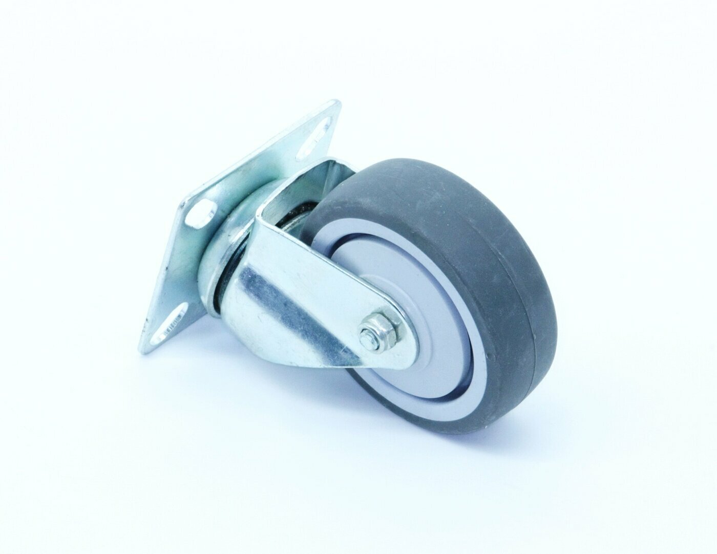 Колесо Brante поворотное 75 мм на площадке термопластичная резина ролик для прикроватных тумбочек журнальных столиков тумб шкафчиков