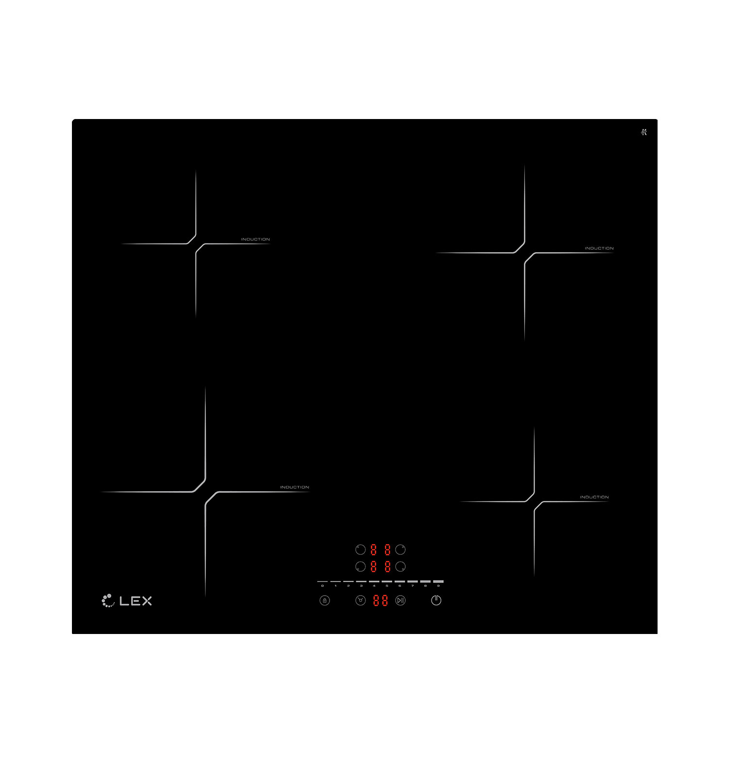 LEX Варочная поверхность LEX EVI 640-2 BL индукционная, черная