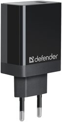 Defender Зарядное устройство Defender UPA-101 83573, 1xUSB 3.0A, QC3.0, (3000 мА) черный (ret)