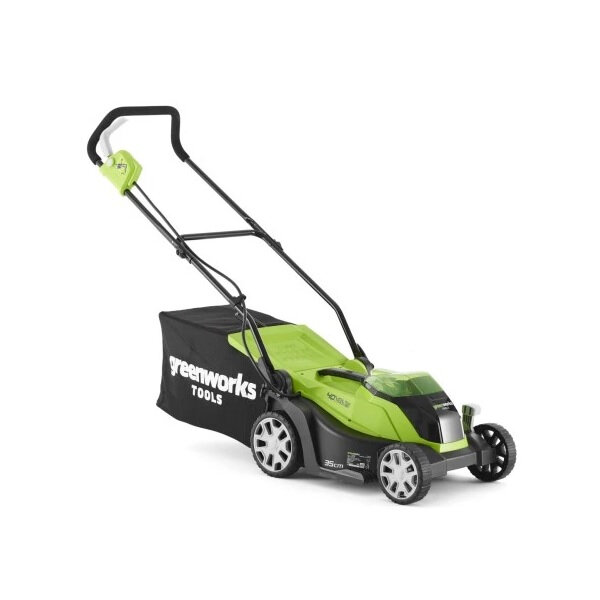 Аккумуляторная газонокосилка Greenworks G40LM35K4 4 А·ч с АКБ и ЗУ 35 см