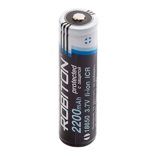 Аккумулятор Robiton 18650 ICR 3.7V Li-ion 2200mAh Protected 2.2/Li18650, 1шт.