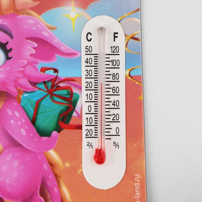 Магнит с термометром «Зима теплее с любимыми рядом», 8 х 8 см - фотография № 3