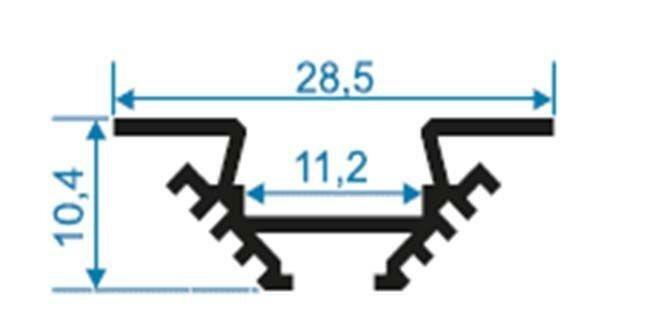 Профиль накладной угловой для светодиодной ленты алюминиевый 1 м Apeyron - фото №2