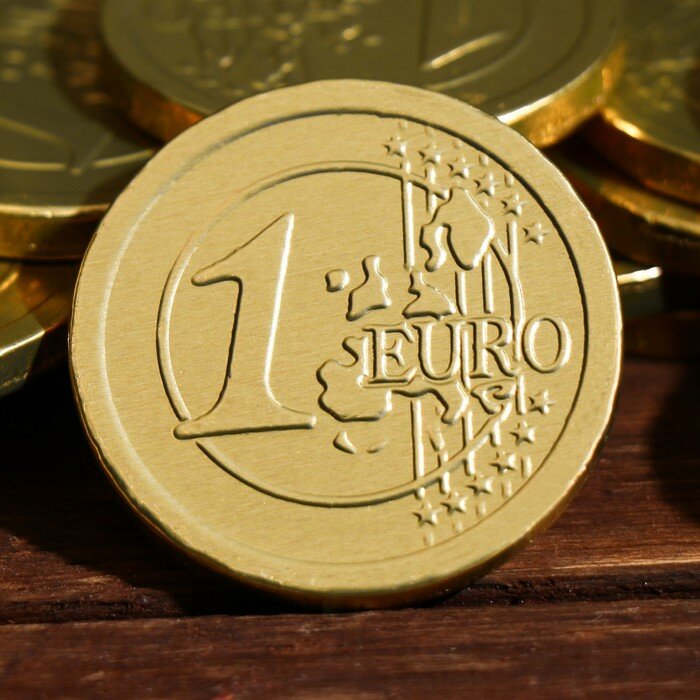 Шоколадные монеты в банке «Евро», 6 г - фотография № 2