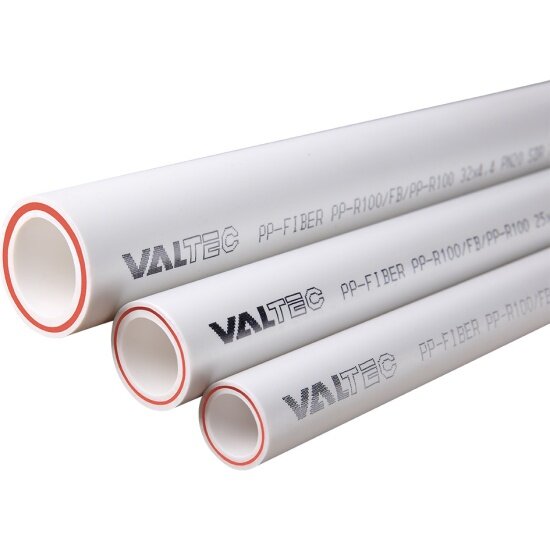 VALTEC труба PP-FIBER арм. стекл PN 20 20 MM (белый)