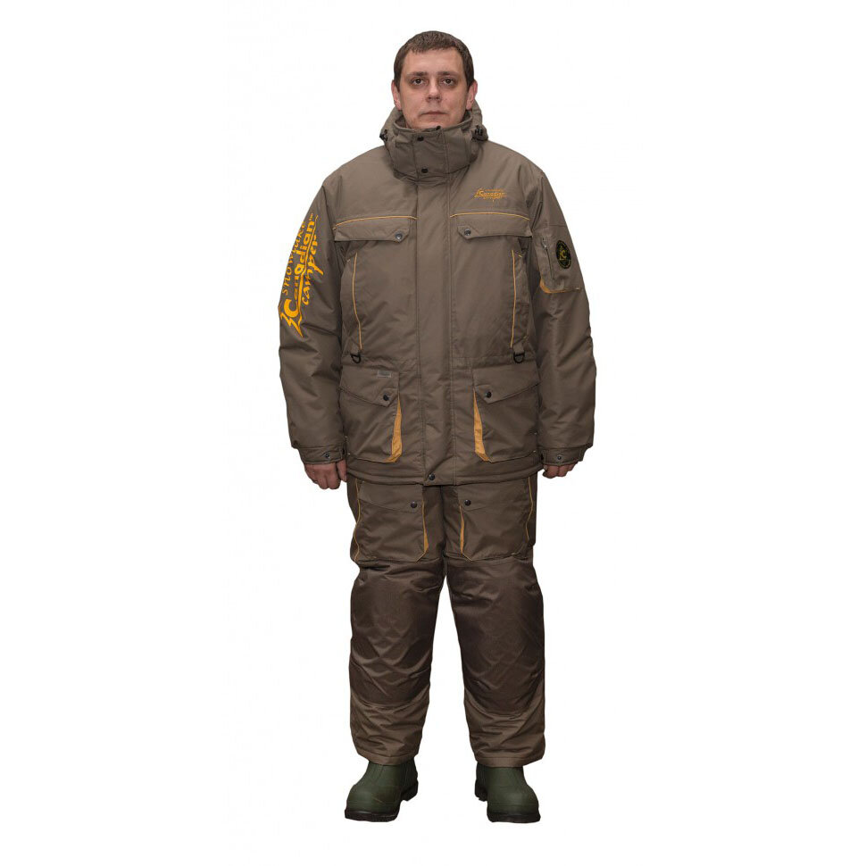 Костюм рыболовный зимний Canadian Camper SNOW LAKE PRO (куртка+брюки) цвет stone XXL