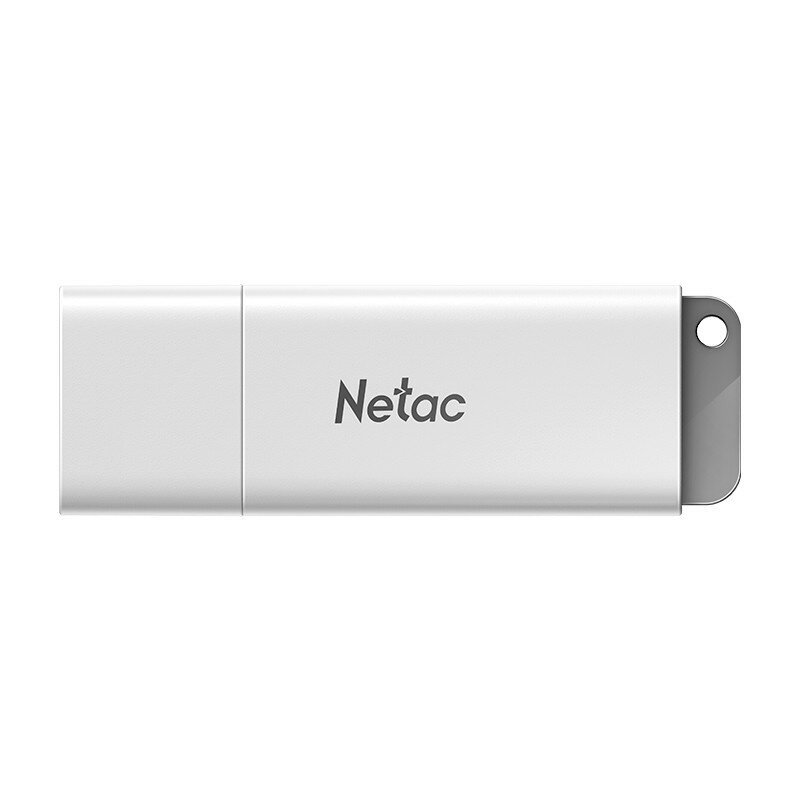Netac USB Drive 64GB U185 , USB2.0, с колпачком, пластиковая белая